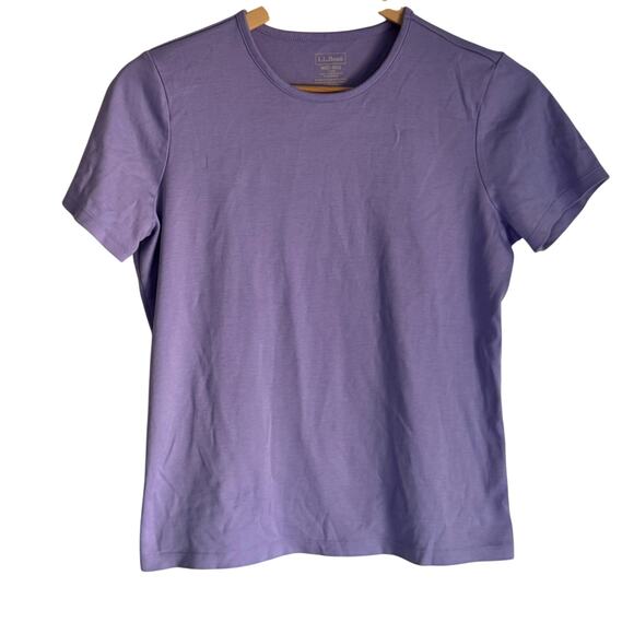 L.L. Bean Purple Basic T Medium 100% Pima Cotton - Picture 1 of 4